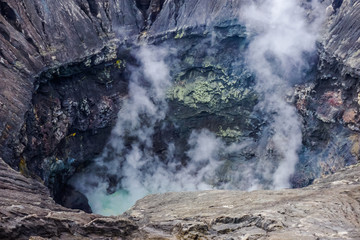 Crater of the active volcano Bromo