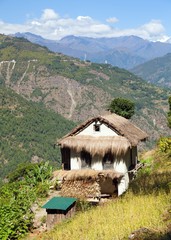 beautiful house home building in Nepal, Khumbu valley