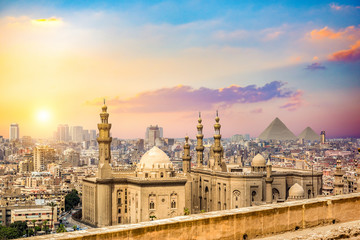 Sunset over Cairo - obrazy, fototapety, plakaty