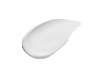 White cosmetic cream swatch isolated on white