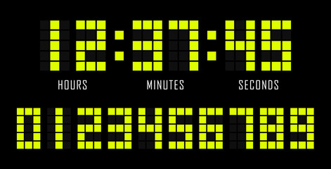 Countdown website vector flat template digital clock timer background. Countdown timer.