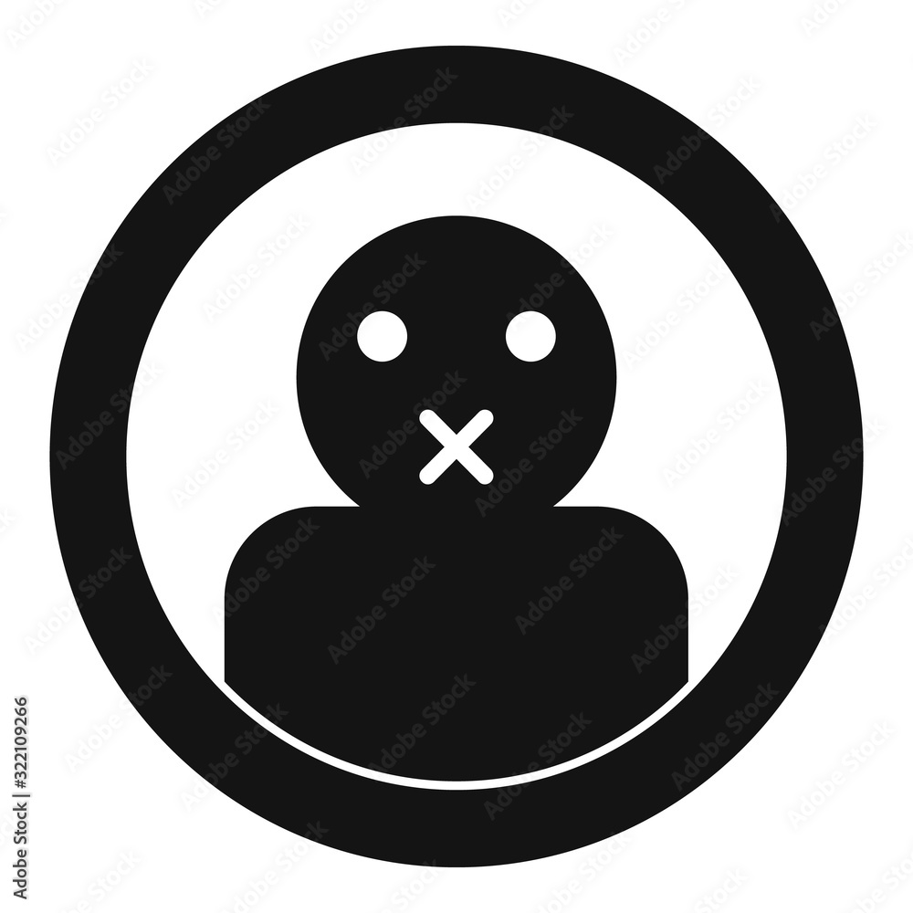 Poster keep silence icon. simple illustration of keep silence vector icon for web design isolated on white 
