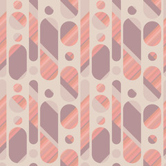 Tender color long oval abstract seamless pattern