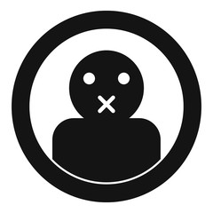 Keep silence icon. Simple illustration of keep silence vector icon for web design isolated on white background