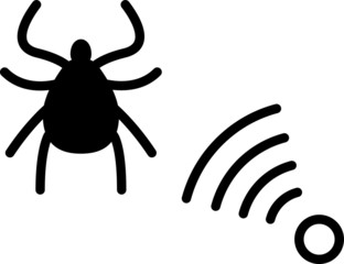 Repellent ticks icon, vector illustration