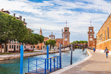 The Venetian Arsenal, a complex of former shipyards and armories clustered together in the city of...