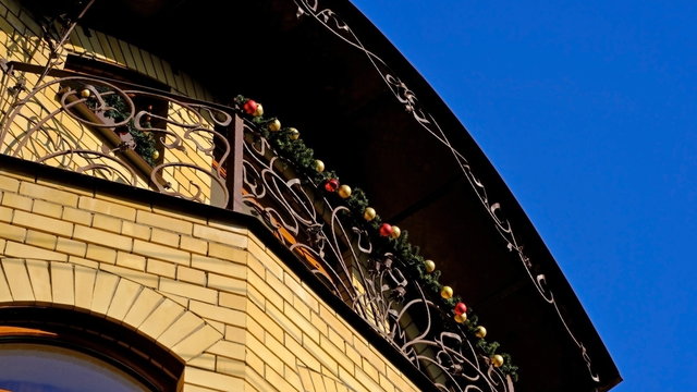 Elements and details of the facade of buildings in Russia