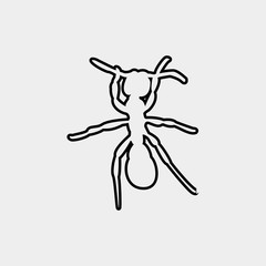 ant icon vector illustration and symbol for website and graphic design