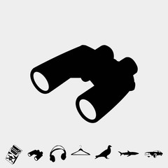 binoculars icon vector illustration and symbol for website and graphic design