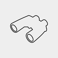binoculars icon vector illustration and symbol for website and graphic design