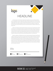 Letterhead modern design template and mockup minimalist style vector bundle. set design for business or letter layout, brochure, template, newsletter, document or presentation and other.