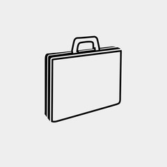 briefcase icon vector illustration and symbol for website and graphic design