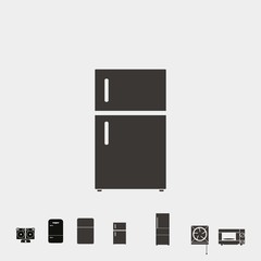 fridge icon vector illustration and symbol for website and graphic design