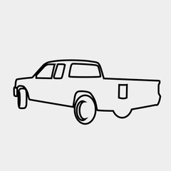 pick up truck icon vector illustration and symbol for website and graphic design