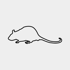 rat icon vector illustration and symbol for website and graphic design