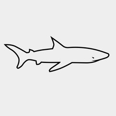 Fototapeta premium shark icon vector illustration and symbol for website and graphic design