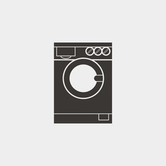 washing machine icon vector illustration and symbol for website and graphic design