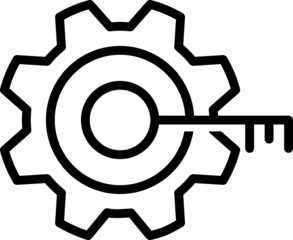 keyword icon, vector line illustration