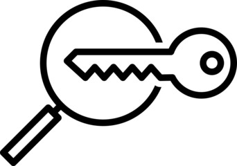 keyword icon, vector line illustration © Graphic&Illustration