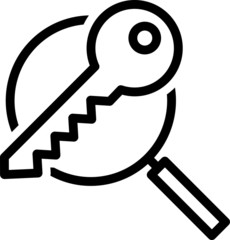 keyword icon, vector line illustration © Graphic&Illustration