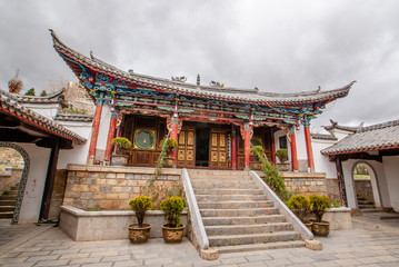 Exterior of a Buddhist temple in the town Shangri-la in Yunnan province, China - Asia
