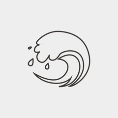 wave icon vector illustration and symbol for website and graphic design