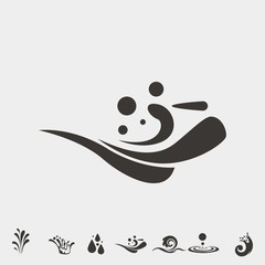 waves icon vector illustration and symbol for website and graphic design