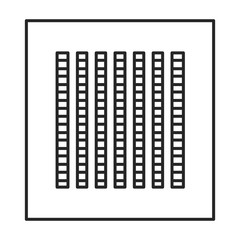 Ventilation grate vector icon.Outline,line vector icon isolated on white background ventilation grate.