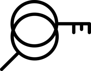 keyword icon, vector line illustration © Graphic&Illustration
