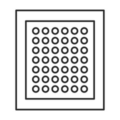 Ventilation grate vector icon.Outline,line vector icon isolated on white background ventilation grate.