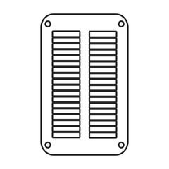 Ventilation grate vector icon.Outline,line vector icon isolated on white background ventilation grate.