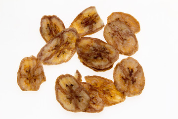 dried tropical fruits on a white background