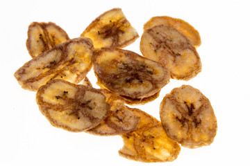 dried tropical fruits on a white background
