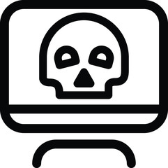 virus monitor Icon, vector illustration