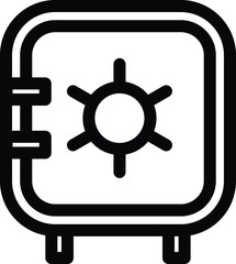 Obraz premium Safe Box icon, vector line illustration
