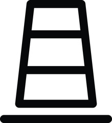 cone icon, vector line illustration
