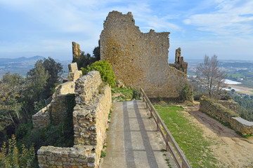 Fototapeta na wymiar Castillo de Palafolls en provincia de Barcelona Cataluña España