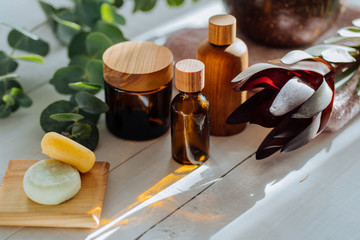Zero waste concept. Plastic free hygiene essentials.