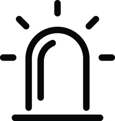 alarm  icon, vector line illustration