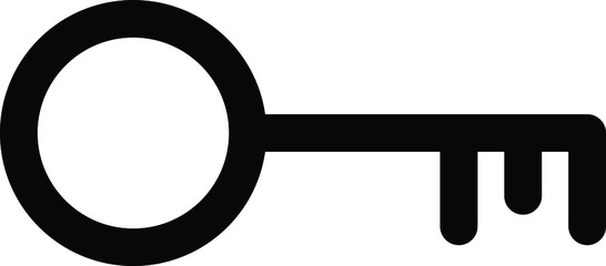 Key icon, vector line illustration