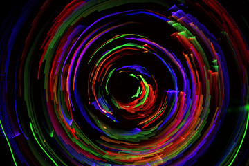 Color lighting effect in black background