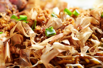 Korean pork cutlet with mayonnaise and bonito flake 