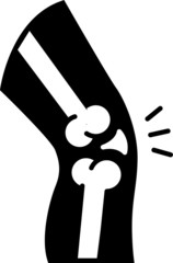 Arthritis icon, Human joint line icon. vector