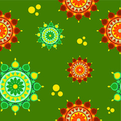Seamless pattern of Diwali background