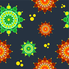 Seamless pattern of Diwali background