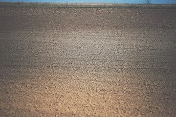 Fototapeta na wymiar plowed field