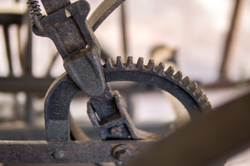 detail of parts of old machine