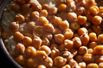 Chick pea on steamed rice 