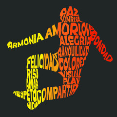 Saltando de alegría