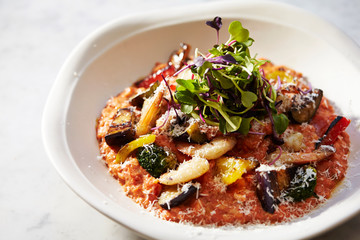 pasta with minced meat and vegetables